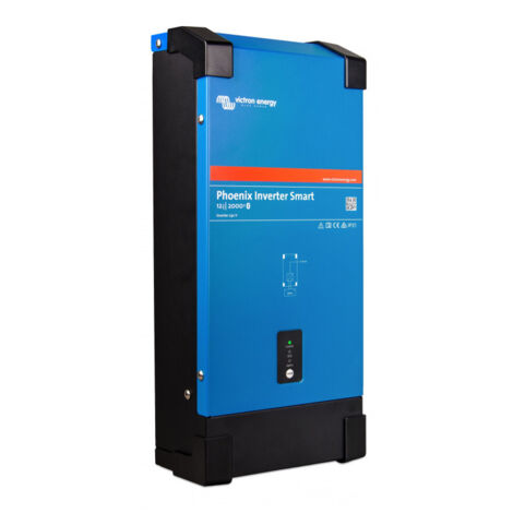 Victron – Convertisseur de tension 12V 2000 VA – Tension de sortie 210-245V – Fréquence 50/60Hz – Modèle avec Bluetooth – Très haut rendement