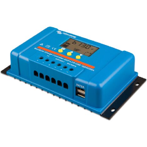 Victron – Régulateur de charge solaire PWM 12V/24V 20A – Écran LCD pour monitoring – 2 sorties USB – Protection contre décharge excessive - W049162