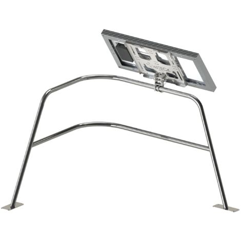 Support de fixation balcon pour panneau solaire – Inox 316L poli – Dimensions 400x310x100mm – Orientable et inclinable pour performance optimale – Uniteck