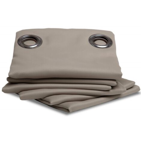 Rideau isolant thermique HIVER couleur Taupe 145X260 (1/2)