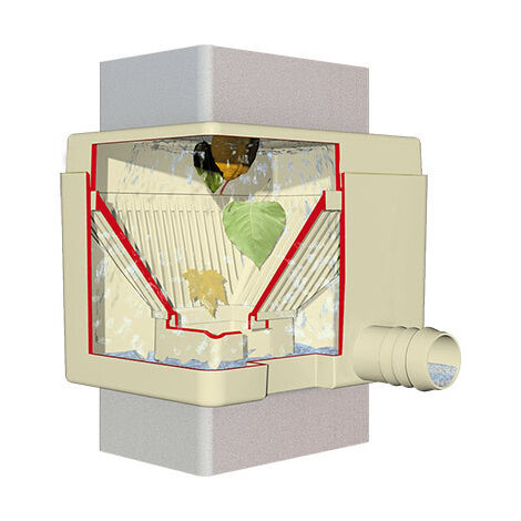 Collecteur eau de pluie carré Sable QUATTRO - GARANTIA