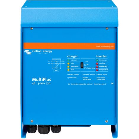 Victron – Convertisseur de tension 48V 5000VA – Système de transfert automatique – Compatible secteur et groupe électrogène – Dimensions 444x328x240mm