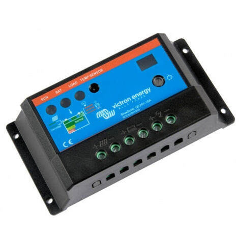 Victron – Régulateur solaire PWM-PRO 5A – 12V/24V – Protection contre surcharge et décharge profonde – Installation facile entre panneau et batterie