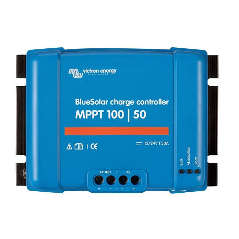 Régulateur solaire 50A 12/24V MPPT 100/50 – Tension PV maximale 100V – Compatible batteries acides, gel, AGM et lithium – Victron Energy