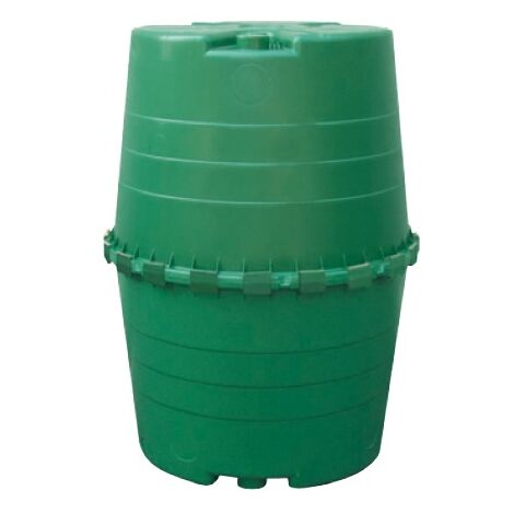 Garantia – Réservoir récupérateur d'eau de pluie 1300 L – Polypropylène recyclé – Système de trop-plein automatique – Installation en surface ou sous-sol