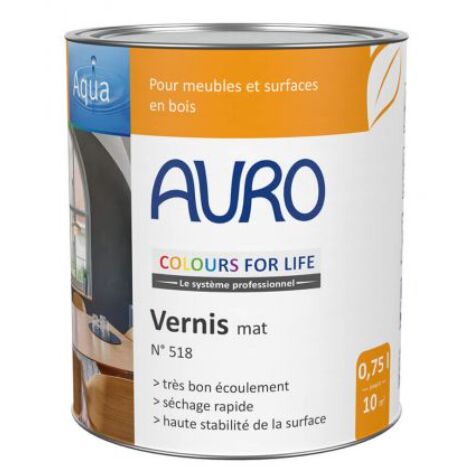 vernis mat transparent AURO N°518 pour bois (Volume : 2,5 litres)