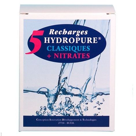 5 recharges filtrantes (filtre Classique + Nitrates) - HYDROPURE RCN