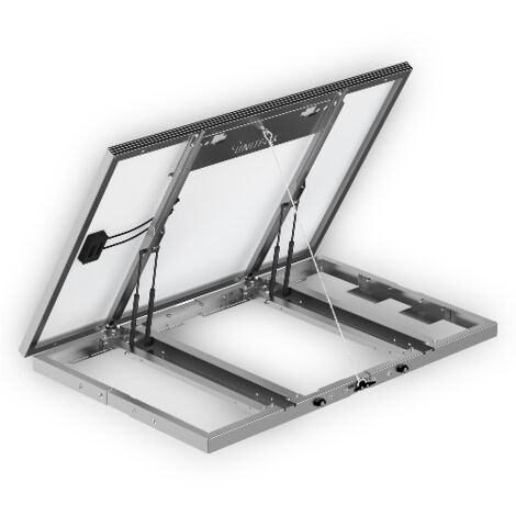 Support inclinable pour panneau solaire – Aluminium avec visserie inox – Inclinaison réglable de 0° à 65° – Fixation par collage ou boulonnage – Uniteck