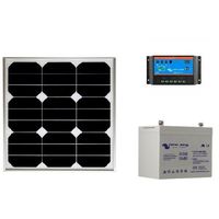 Kit solaire photovoltaique 12v 50Wc + Batterie AGM 100Ah