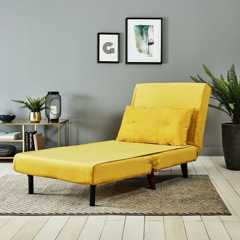 chair bed yellow