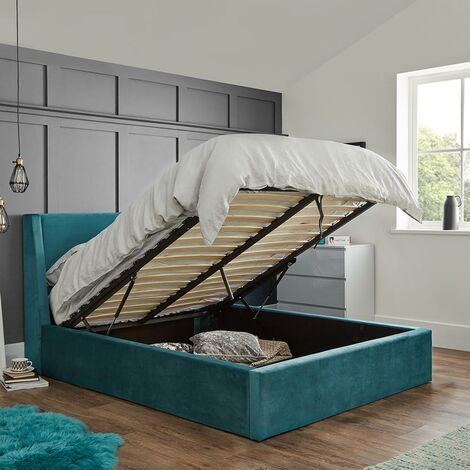 4'6 double ottoman bed with mattress