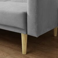 Tessa sofa bed – click clack – light grey velvet
