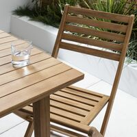 Ackley wooden garden furniture – 4 seater outdoor dining set - Natural