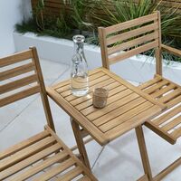 Olsen garden love seat - wooden garden furniture - Natural