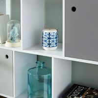 Anderson cube storage unit - White with grey cupboards - White/ grey