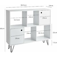Anderson cube storage unit - White with white cupboards - White/ white