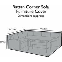 Garden furniture cover - Aston rattan corner sofa set - 9 Seater