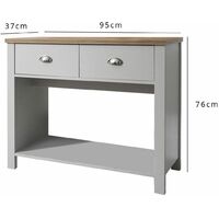Bampton Console Table - Grey - Grey
