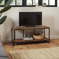 Sheffield industrial TV stand - wood effect & metal frame
