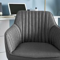 Darcy swivel chair - fabric - grey and black - Grey/ Black