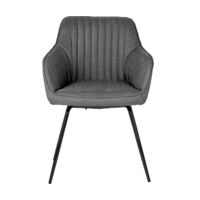 Darcy swivel chair - fabric - grey and black - Grey/ Black