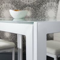 Anya glass dining table set - 4 seater - white