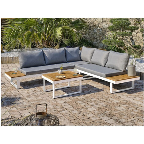 MIYAKO - Salon de jardin 5 places bois d'acacia et aluminium - DCB GARDEN (1/8)