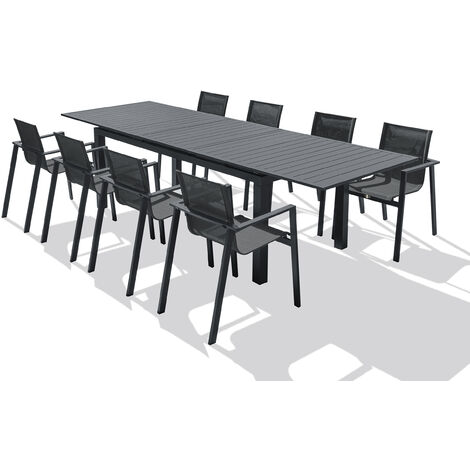 MIAMI - Ensemble repas de jardin 8 places en aluminium - DCB GARDEN (1/5)