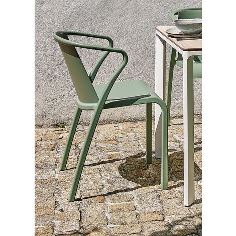 Lot de 2 chaises de jardin empilables en polypropylène Town - Ezpeleta