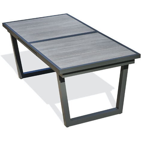 Dcb Garden – Table de jardin 10 places en aluminium – Plateau céramique – Pieds en U – Design intemporel – Pour extérieur