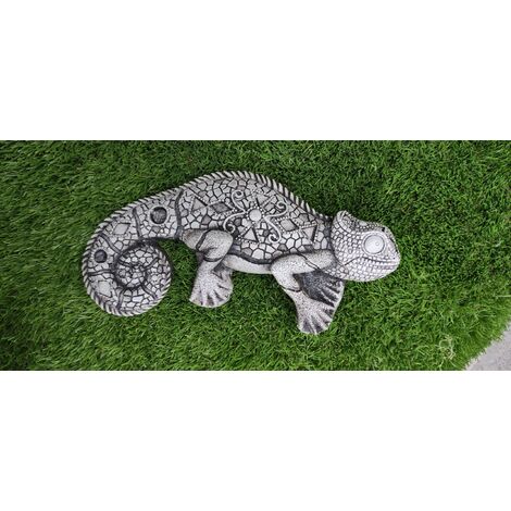 Figura Camaleón de hormigón piedra 34x19x5cm.