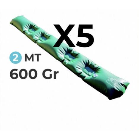 2 Tubolari Salsicciotti in PVC Rinforzato AntiVento AntiRibaltamento per Telo di Copertura Invernale per Piscina - MT. 2 da 600 Gr / Mq - 4 TermoSaldature - MADE IN ITALY (1/5)