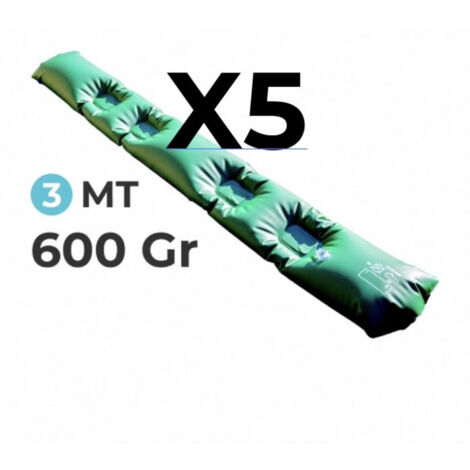 5 Tubolari Salsicciotti in PVC Rinforzato AntiVento AntiRibaltamento per Telo di Copertura Invernale per Piscina - MT. 3 da 600 Gr / Mq - 6 TermoSaldature - MADE IN ITALY (1/5)
