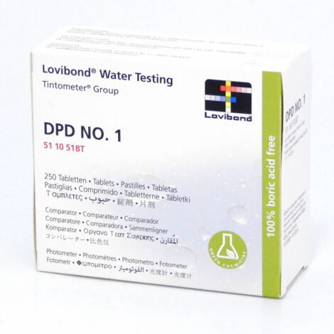 250 Pastiglie Reagenti DPD1 Lovibond per Misurazione Cloro Libero per Fotometro Elettronico Scuba / MD / PM600 / Multidirect