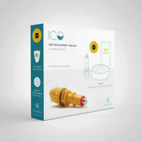 Sonda Plug & Play Platino ORP / CLORO / BROMO per Isolotto Tecnologico Ondilo ICO Pool & ICO SPA - Rilevatore Parametri Ph + Cloro + Sale + Bromo + Temperatura Acqua Piscina + Kit Calibrazione