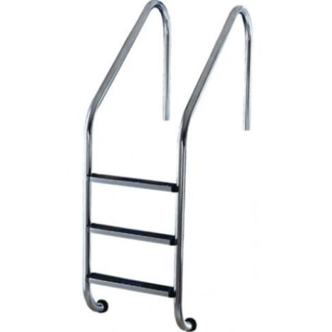 Scaletta di Risalita Modello Arco per Piscina Bordo Sfioro in Acciaio Inox AISI 304 - 3 Scalini
