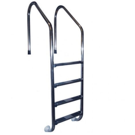 Scaletta di Risalita Modello Trianon per Piscina con Skimmer in Acciaio Inox AISI 316 - 4 Scalini - Compatibile con Elettrolisi al Sale