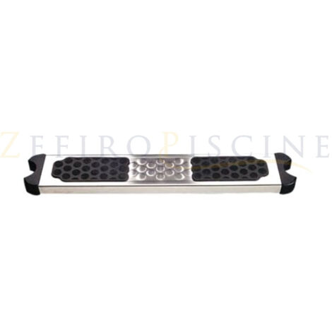 Gradino in Acciaio Inox AISI 316 con Inserto Antisdrucciolo per Scaletta di Risalita per Piscina - Larghezza Cm 50 (Attacco Cm 46) - Diametro Cm. 4,3