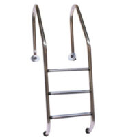 Scaletta di Risalita Modello Trianon per Piscina con Skimmer in Acciaio Inox AISI 304 - 4 Scalini