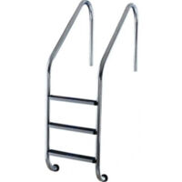 Scaletta di Risalita Modello Arco per Piscina Bordo Sfioro in Acciaio Inox AISI 304 - 4 Scalini