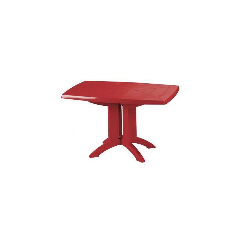 TABLE VEGA 118x77x72 cm coloris rouge bossa nova