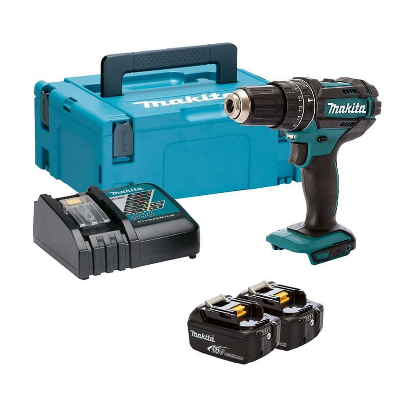 Perceuse à percussion MAKITA DHP482RTJ 18V LXT (2x5,0 Ah) en MAKPAC