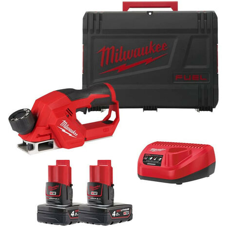 Milwaukee M12 BLP-402X Rabot sans fil 12V 56mm Brushless 2x4.0Ah