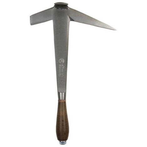 Dimos – Marteau de couvreur pour ardoise – Manche cuir, panne large, acier forgé poli – 0,75 kg, 32,5 cm – 135583