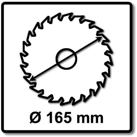 Lame carbure EFFICUT Ø165 mm x 1,0 mm pour bois, MDF et stratifié - MAKITA B-57336