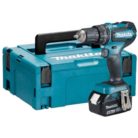 Perceuse visseuse à percussion 18V (1x5,0 Ah) dans Makpac - MAKITA DHP485T1J