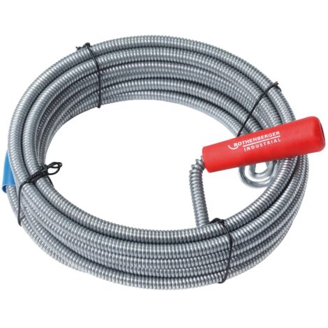 Déboucheur spirale 5 m Ø9 mm avec tête d'accrochage - ROTHENBERGER 072984E
