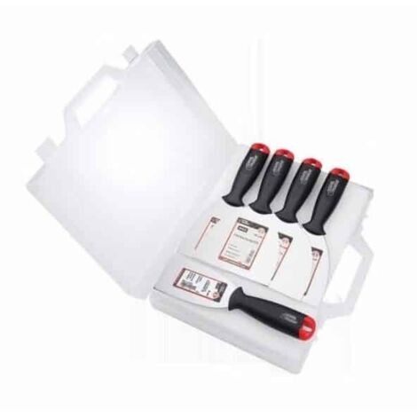 L'Outil Parfait – Coffret de 5 couteaux à enduire en acier inoxydable – Manche polypropylène pour prise en main – Longueur de lame 6 à 15 cm – 80238