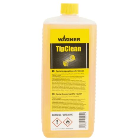 Wagner – Liquide nettoyant TipClean 1L – Nettoyage rapide pour buses Airless – Compatible système TipClean – Prolonge la durée de vie des buses