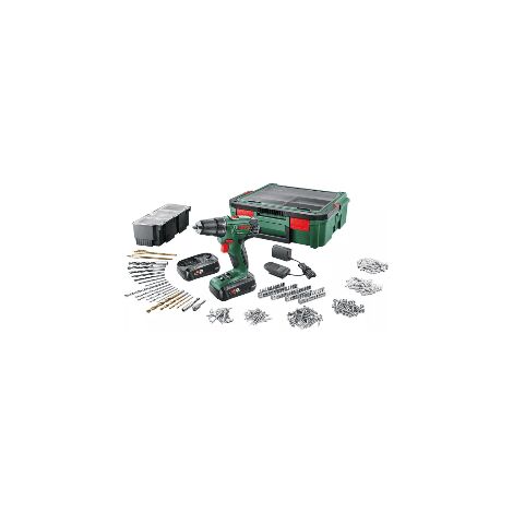 Bosch – Perceuse à percussion sans fil 18V avec 2 batteries 1.5Ah – Moteur Syneon pour gestion d'énergie – Coffret 241 accessoires – Compatible POWER FOR ALL - 06039A310S (1/5)